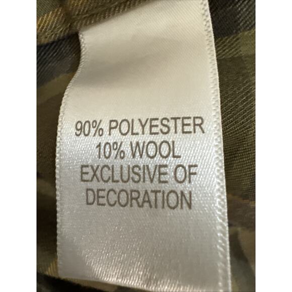 Duluth Trading Men's XL Alaskan Hardgear Wool Blend Green Plaid Button Down - Picture 5 of 5